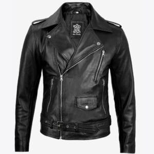 asymmetrical leather jacket